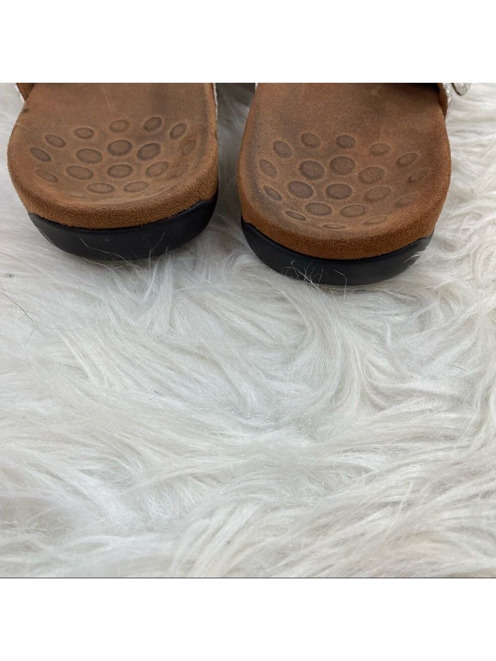 Vionic Dorie Rest Snakeskin Leather Slide Sandals - Picture 9 of 11